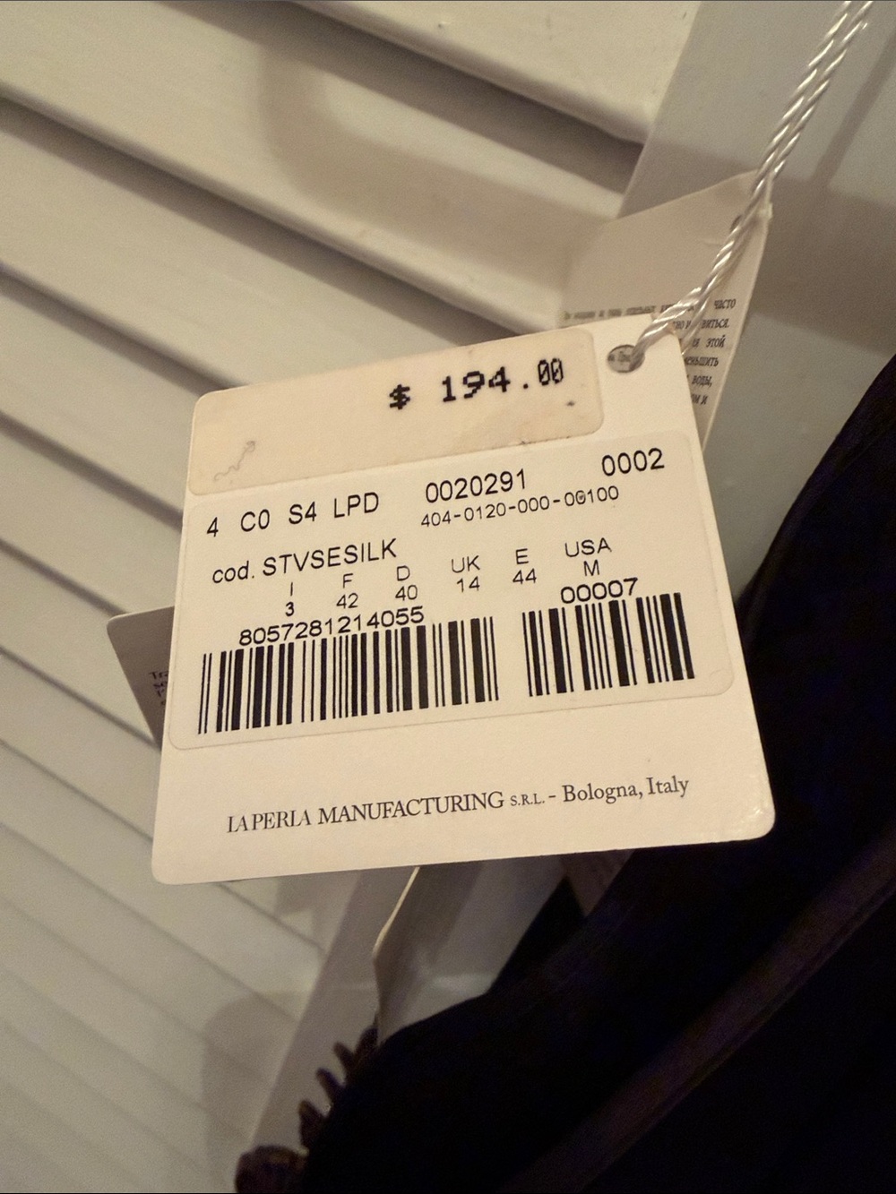 NWT La Perla Black Lingerie Silk Slip Top with Thin Straps M - Picture 10 of 12